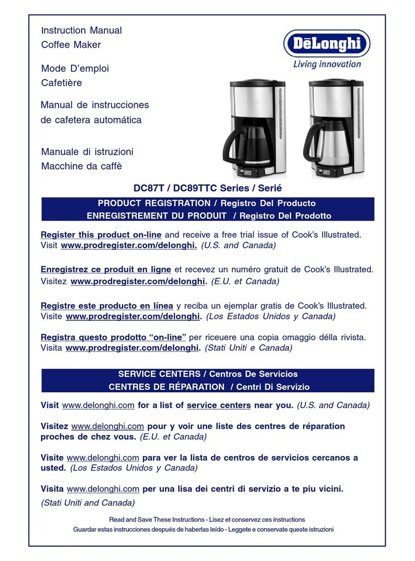 DeLonghi DC87T Series User manual