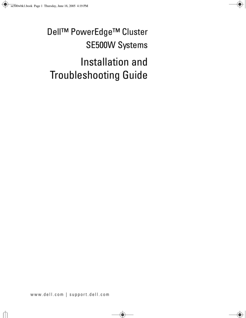 Dell PowerEdge Cluster SE500W Installation and troubleshooting guide