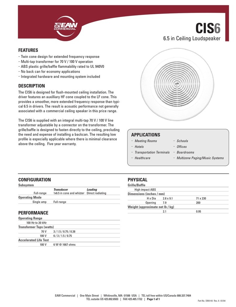 EAW CIS6 User manual