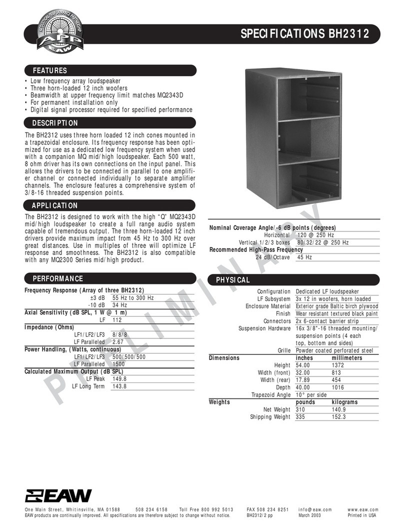 EAW BH2312 Specifications