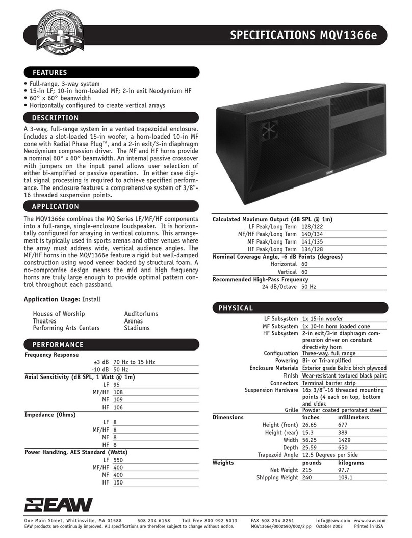 EAW MQV1366e User manual