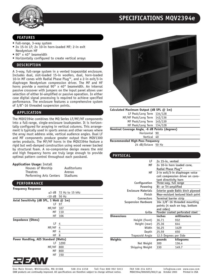 EAW MQV2394e User manual