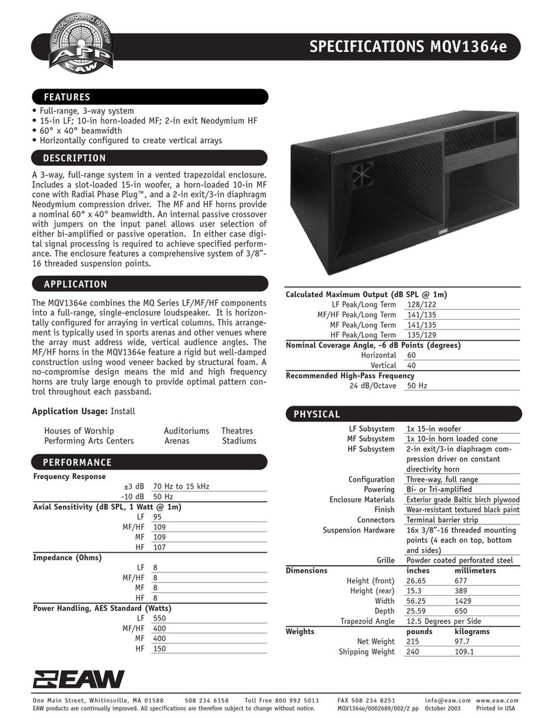 EAW MQV1364e User manual