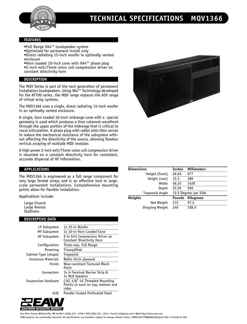 EAW MQV1366 User manual