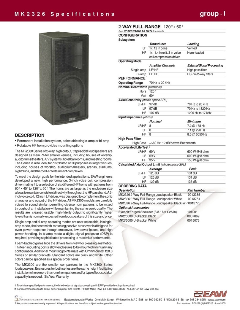 EAW MK2326 Specification sheet