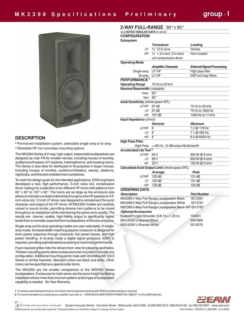 EAW MK2399 Specifications