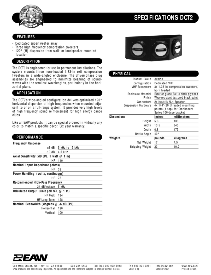 EAW Subwoofer DCT2 Specifications