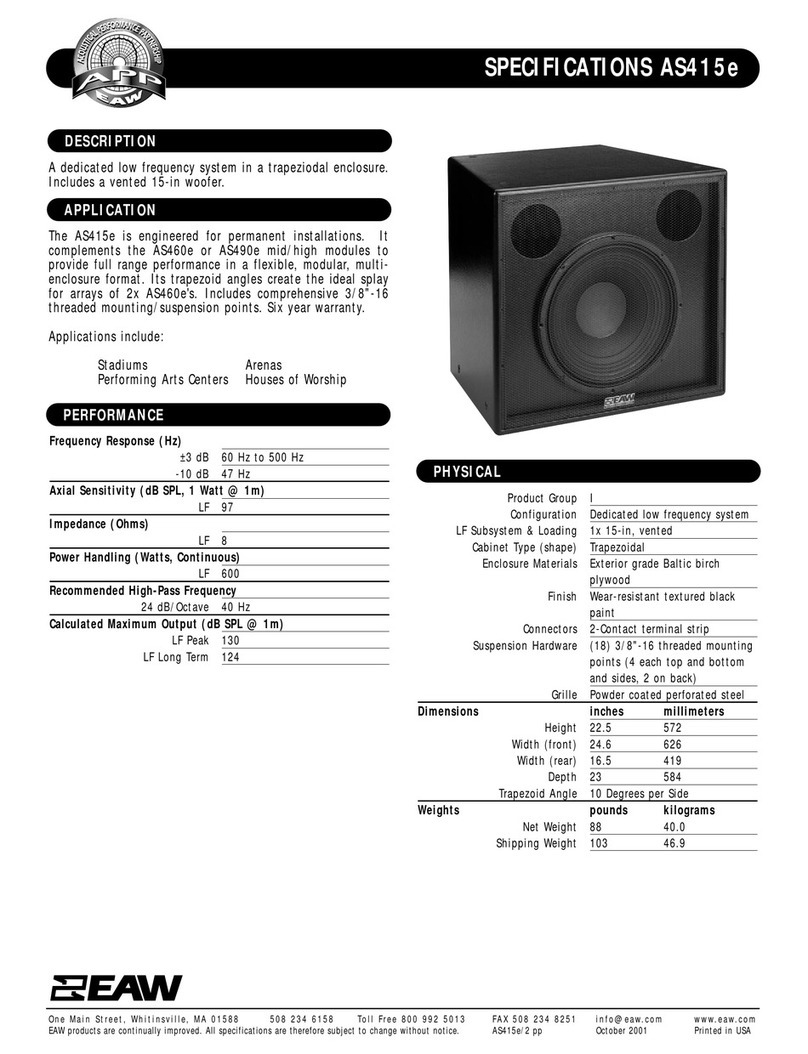 EAW SUBWOOFER AS415e User manual