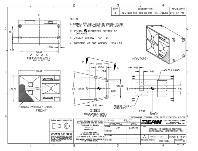 EAW MQV2394 Dimensions