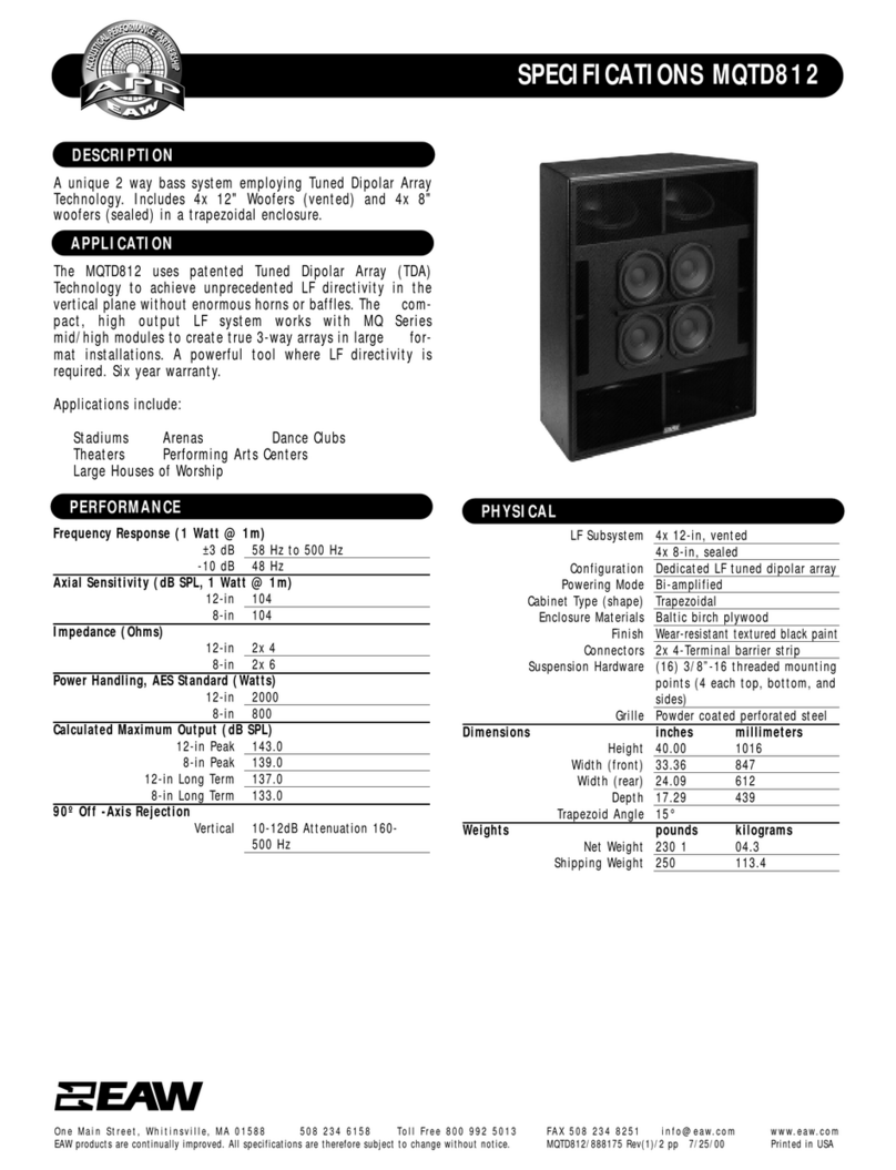 EAW MQTD812 User manual