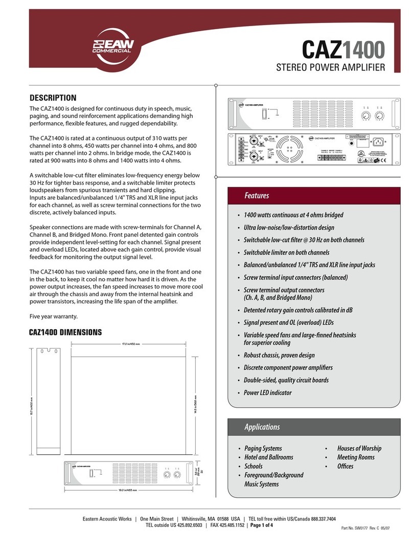 EAW CAZ1400 User manual
