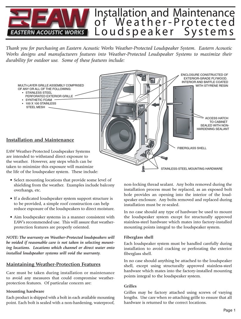 EAW Weather-Protected Loudspeaker System Instruction Manual