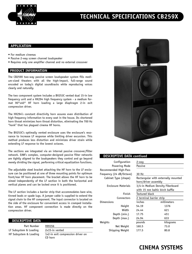 EAW Cinema System CB259X User manual