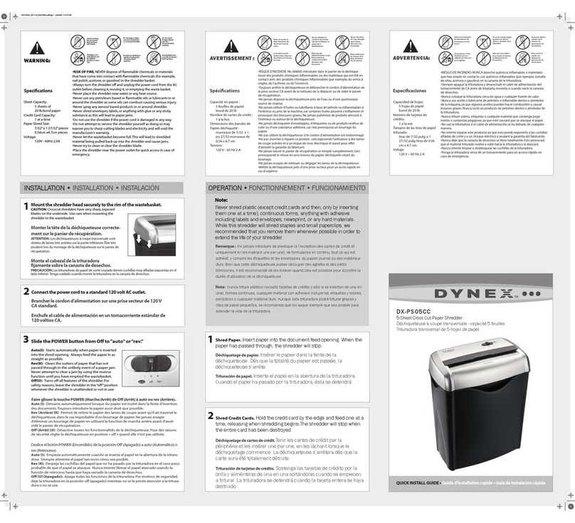 Dynex DX-PS05CC Quick install guide