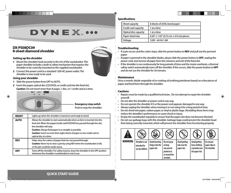 Dynex DX-PS08DC09 quick start guide