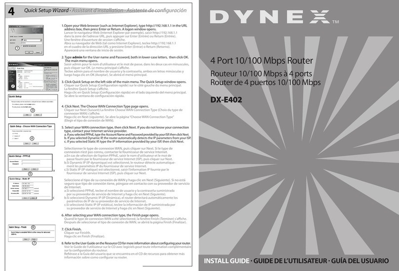 Dynex DX-E402 - EN Broadband Router install guide