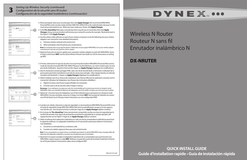Dynex DX-NRUTER Quick install guide