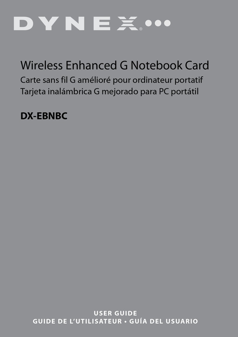 Dynex DX-EBNBC - Wireless G Notebook Card user guide Dynex DX-EBNBC - Wireless G Notebook Card user guide