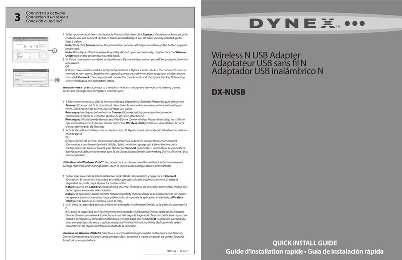 Dynex DX-NUSB Quick install guide