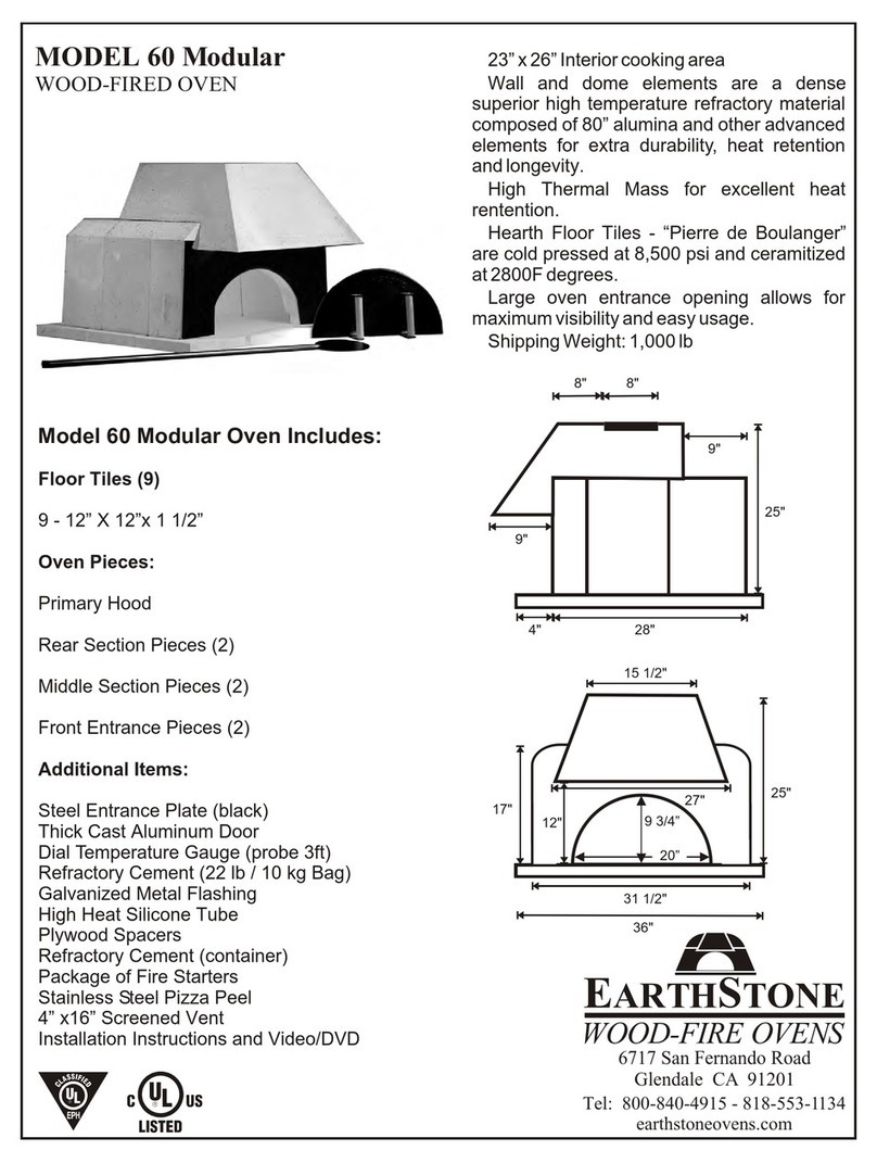 EarthStone 60 Modular Dimensional drawing