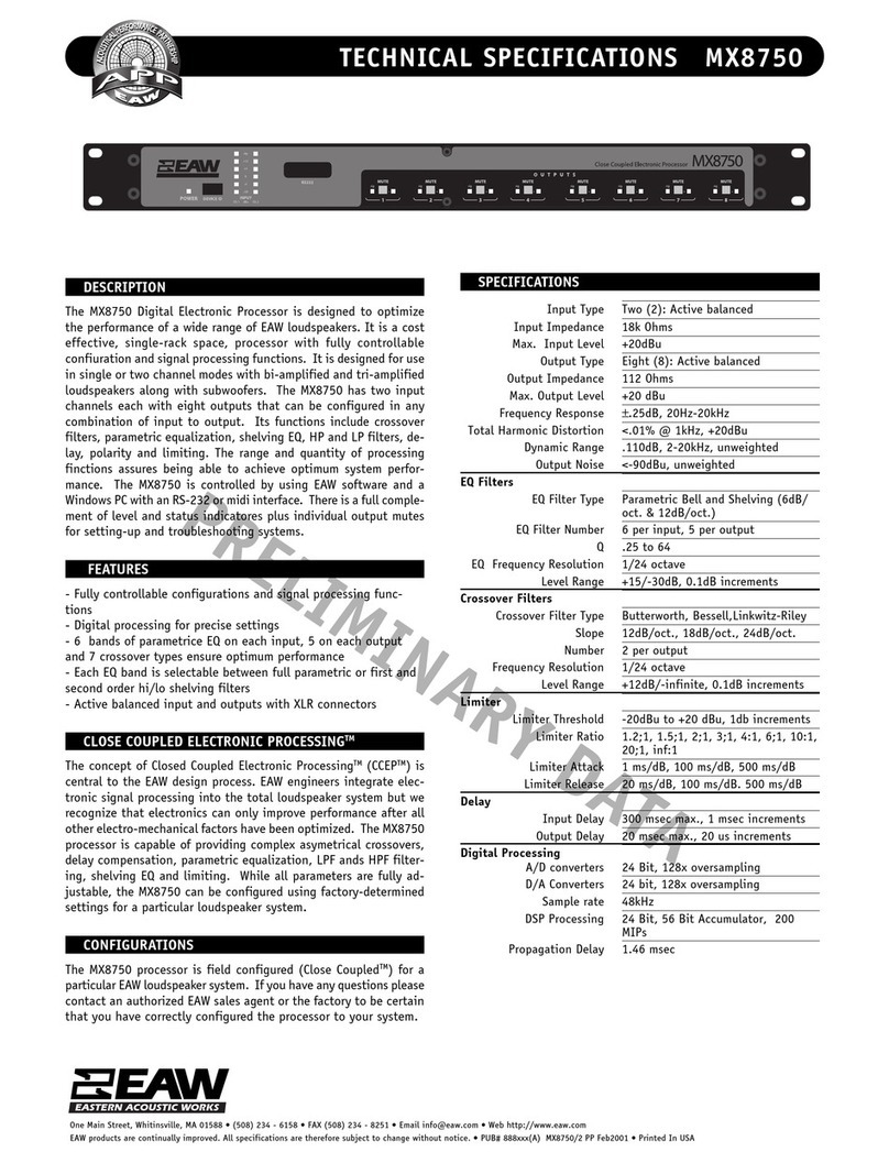 EAW MX8750 User manual