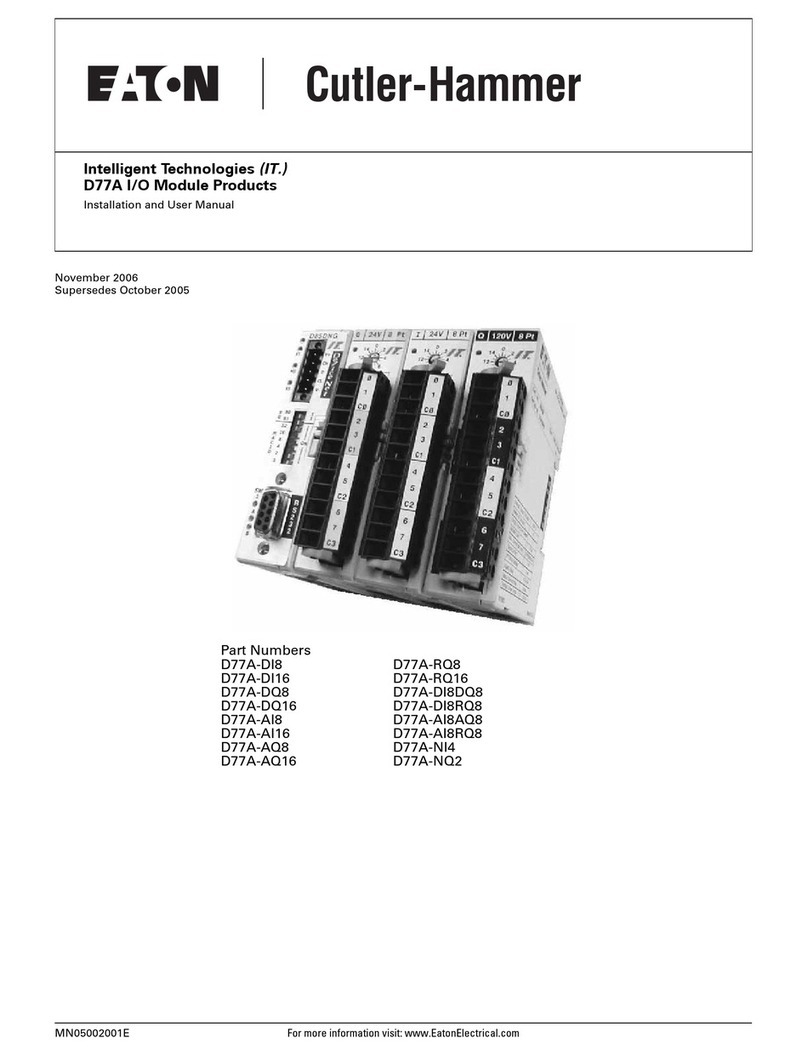 Eaton D77A Installation and user manual