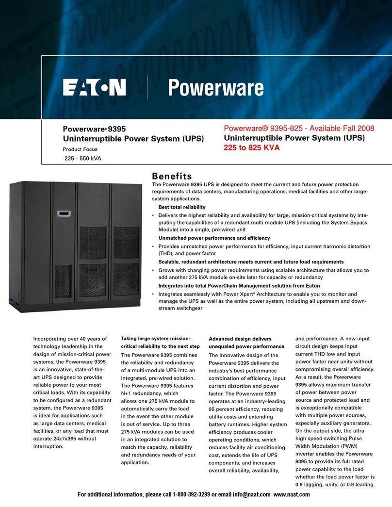 Eaton Powerware 9395 Specification sheet