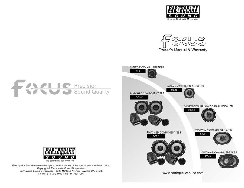 EarthQuake Focus F4.0 Owner's manual & warranty