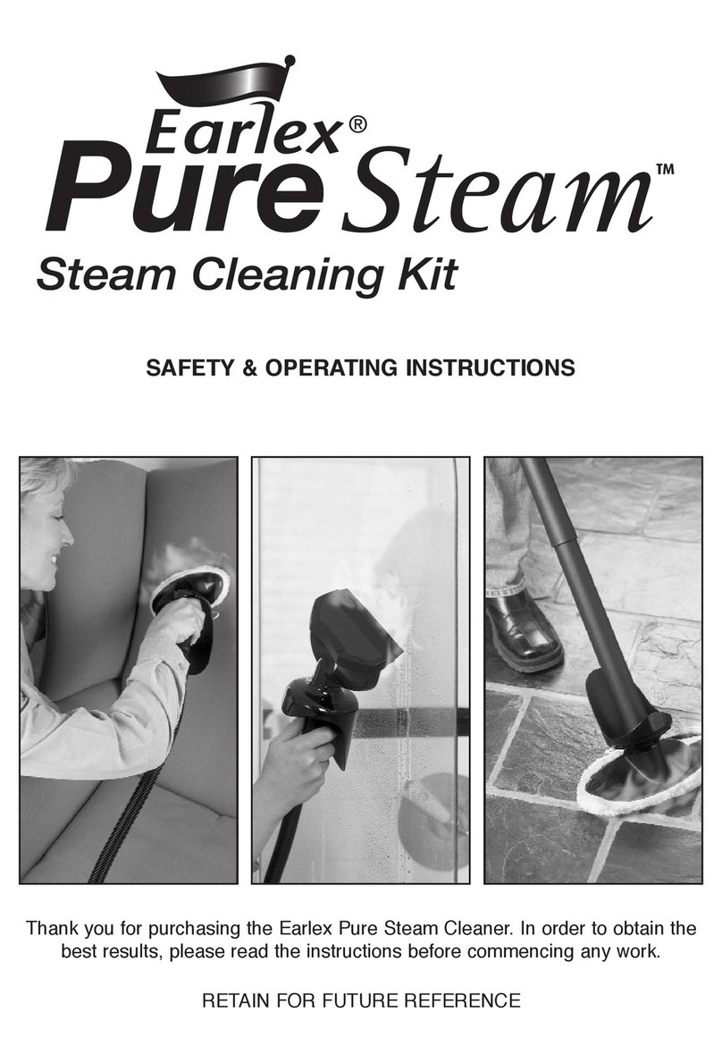 Earlex Pure Steam Pure Steam Cleaner Safety and operating instructions Earlex Pure Steam Pure Steam Cleaner Safety and operating instructions