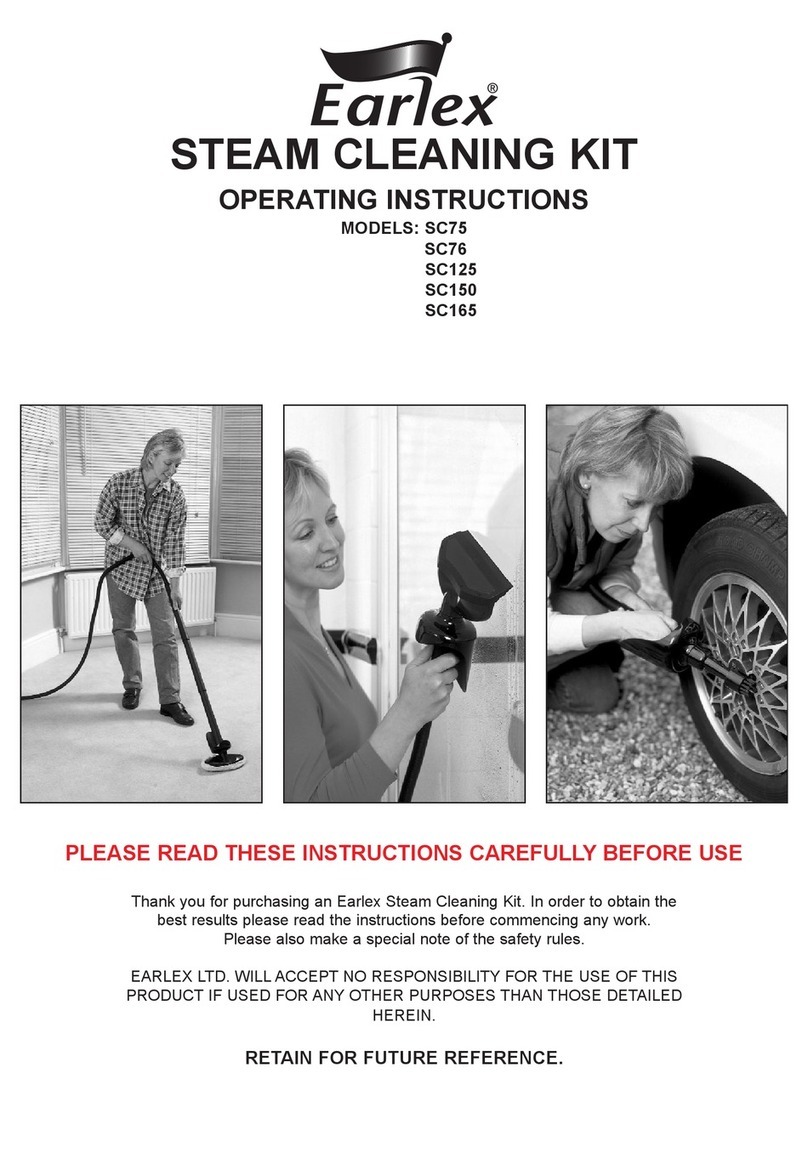 Earlex SC125 operating instructions