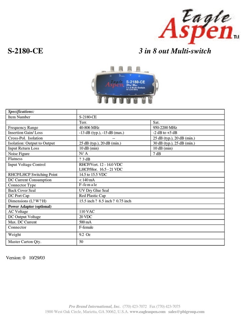Eagle Aspen S-2180-CE Specification sheet