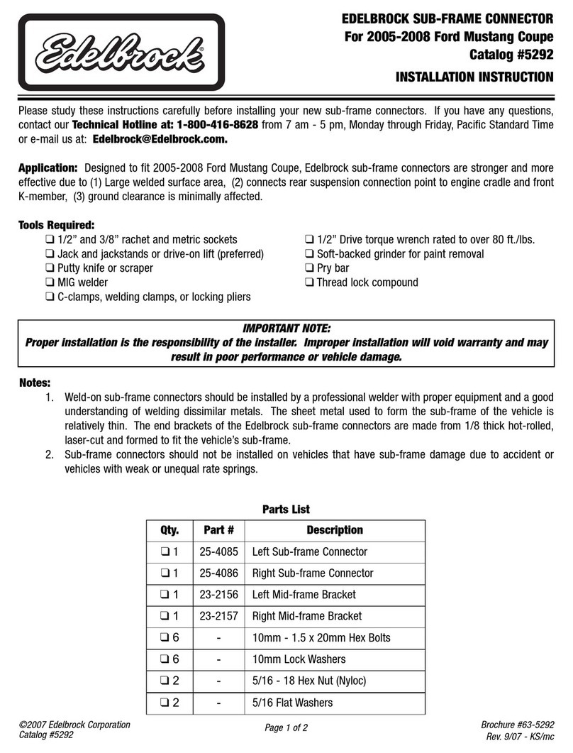 Edelbrock 5292 User manual
