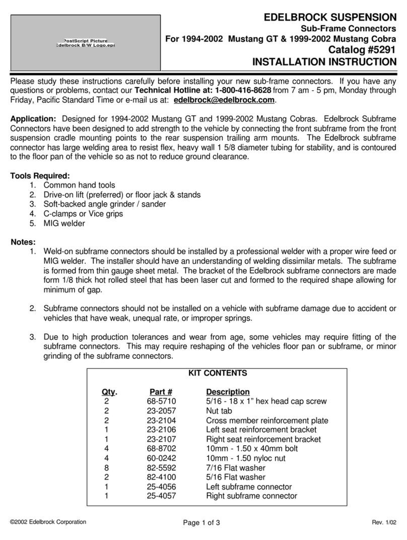 Edelbrock 5291 User manual