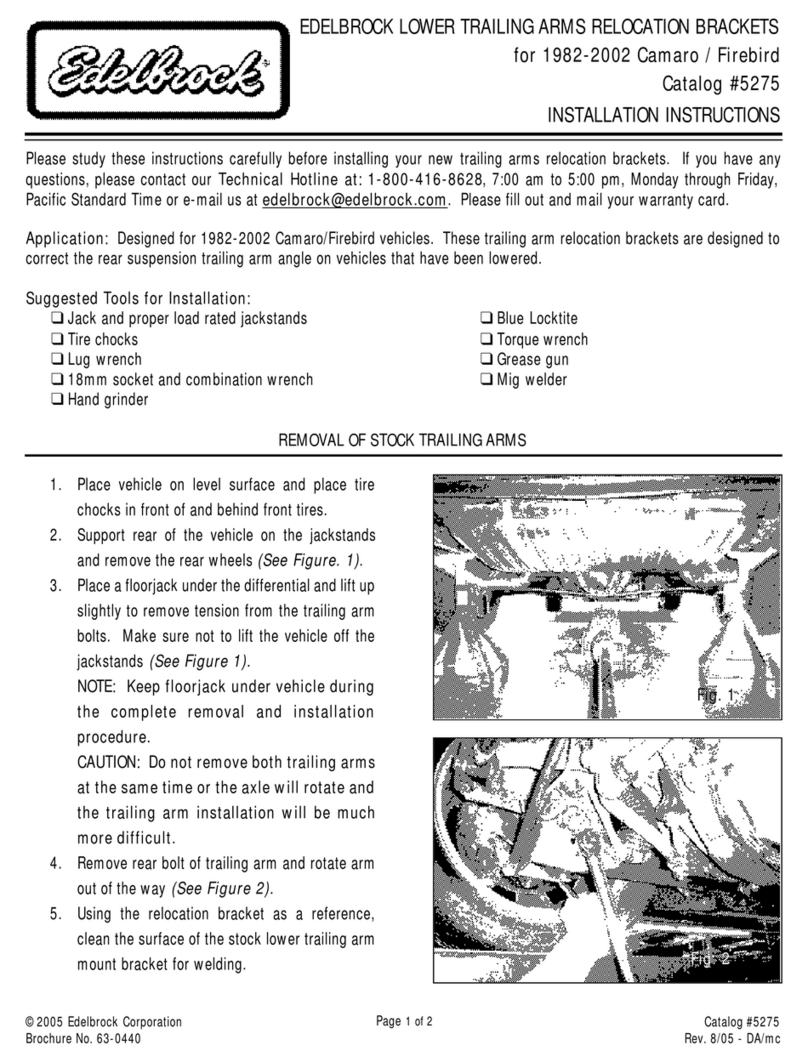 Edelbrock 5275 User manual Edelbrock 5275 User manual