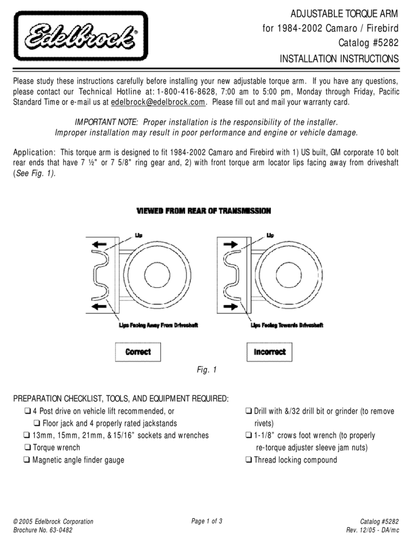 Edelbrock 5282 User manual