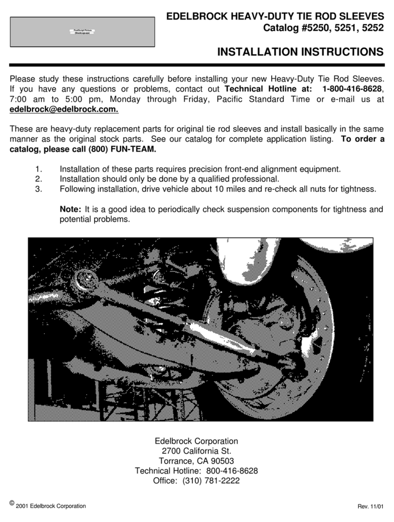 Edelbrock 5250 User manual