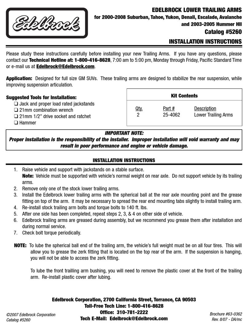 Edelbrock 5260 User manual
