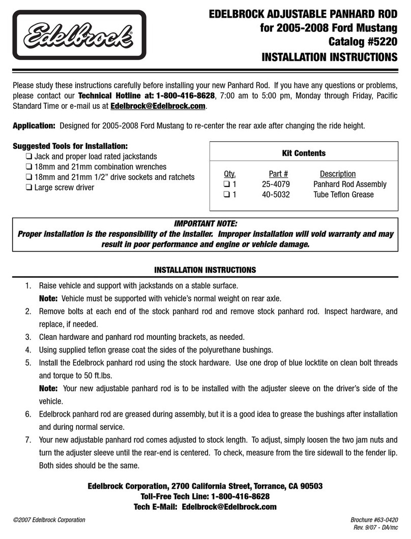 Edelbrock 5220 User manual