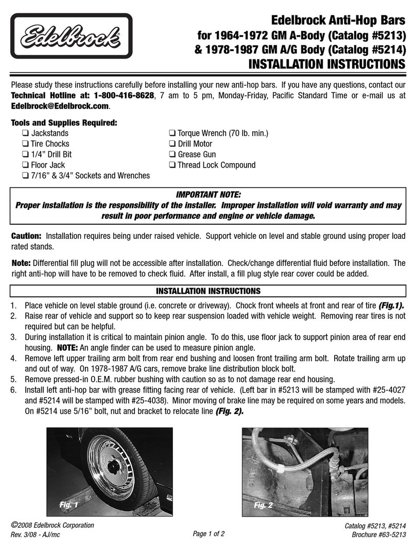 Edelbrock 5213 User manual