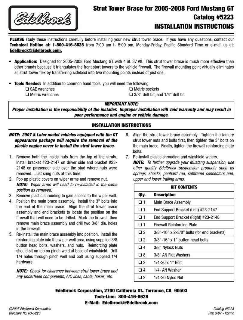 Edelbrock 5223 User manual