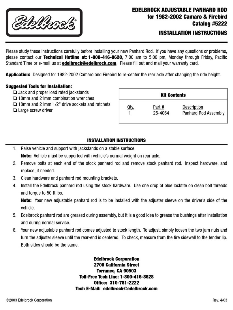Edelbrock 5222 User manual