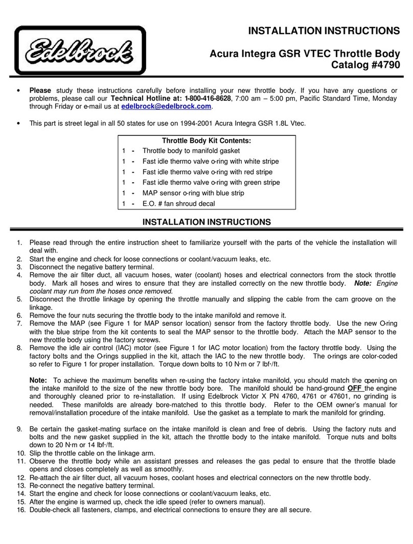 Edelbrock 4790 User manual Edelbrock 4790 User manual