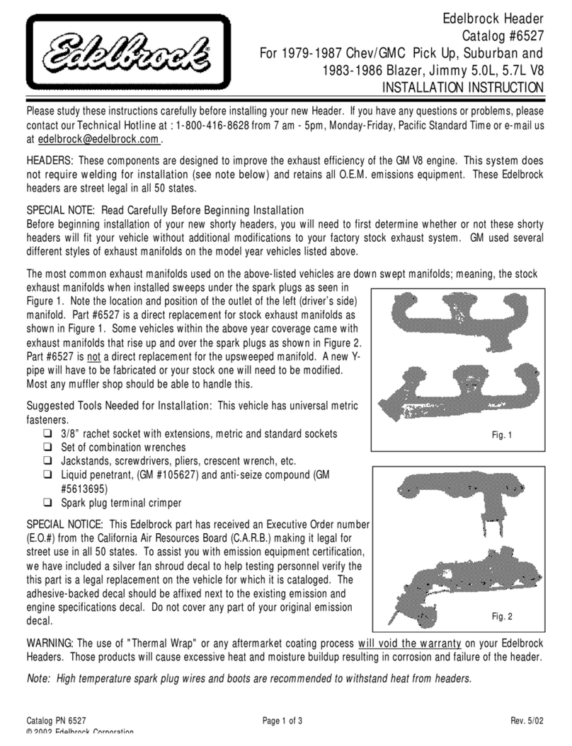 Edelbrock 5.7L V8 installation instructions