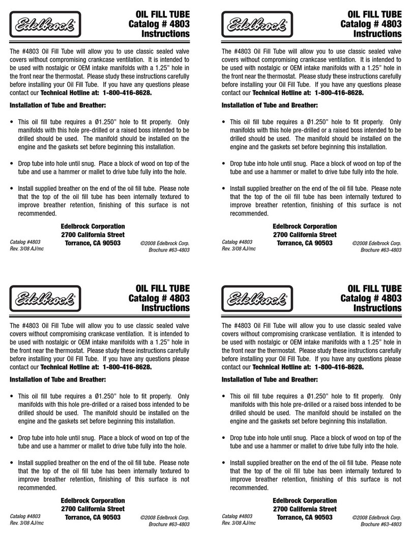 Edelbrock 4803 User manual