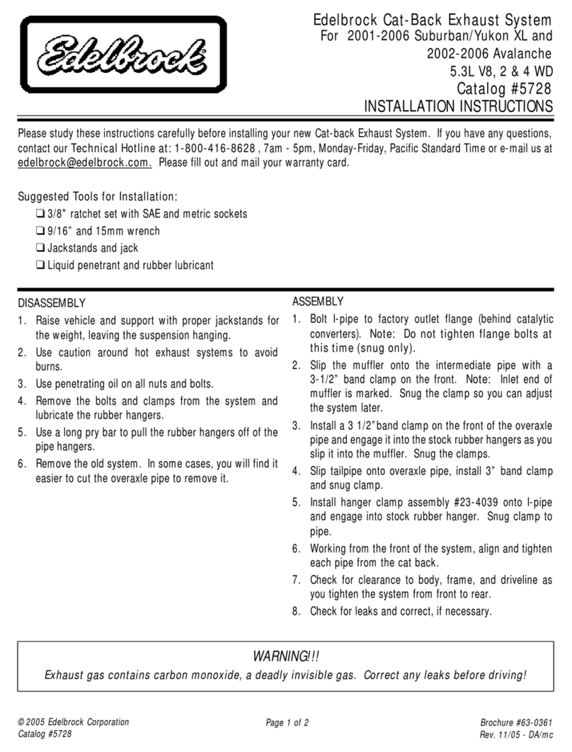 Edelbrock 5728 installation instructions Edelbrock 5728 installation instructions