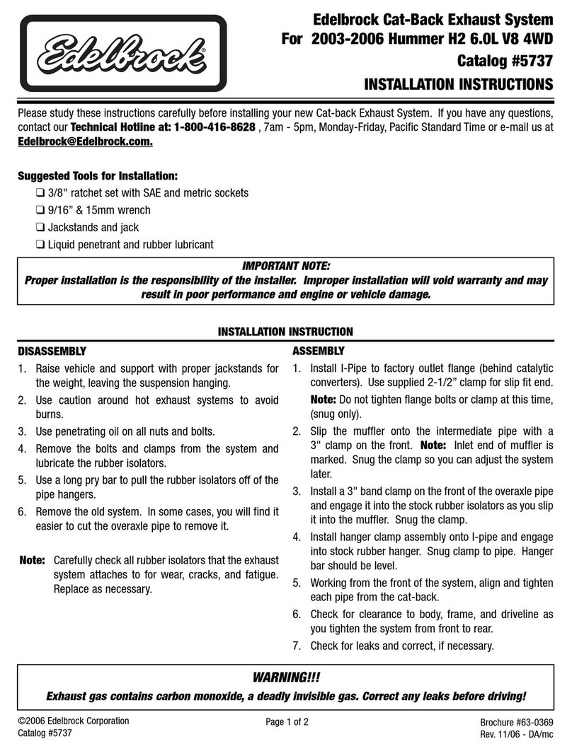 Edelbrock 5737 User manual