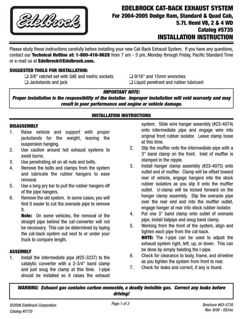 Edelbrock 5735 User manual