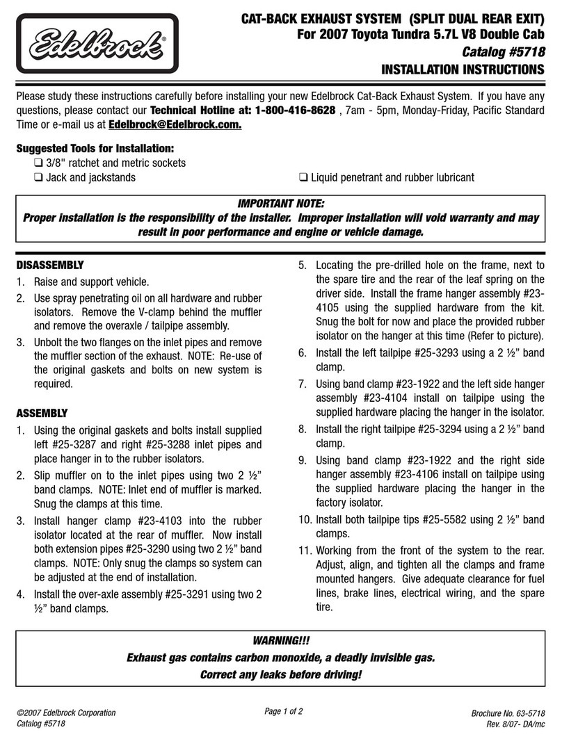 Edelbrock 5718 User manual