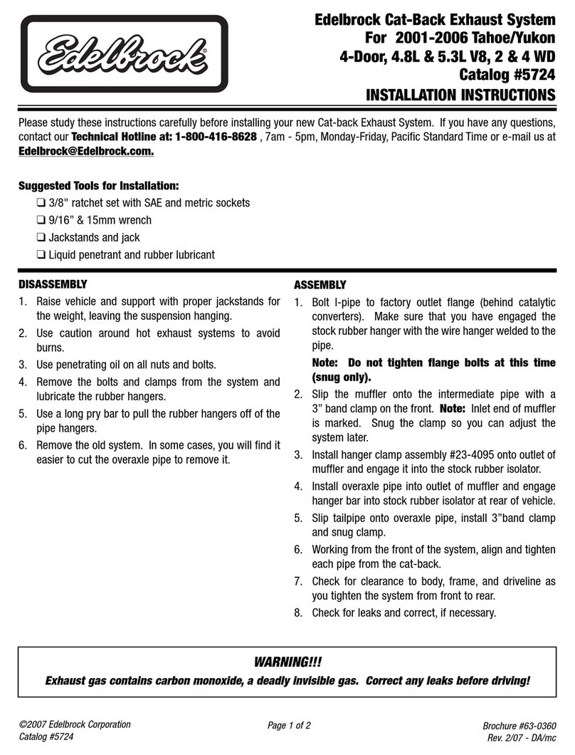 Edelbrock 5724 User manual