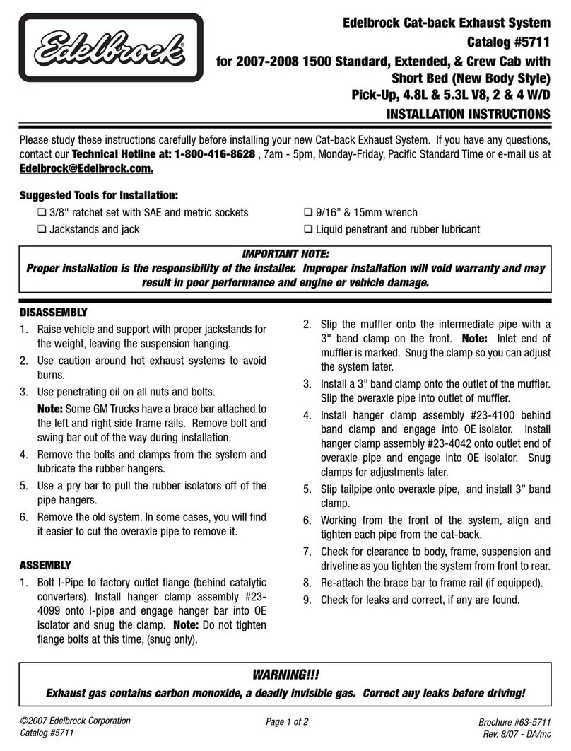 Edelbrock 5711 User manual